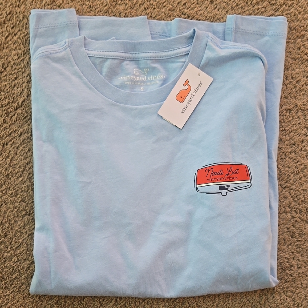 Vineyard Vines Men's Light Blue Long Sleeve Tee